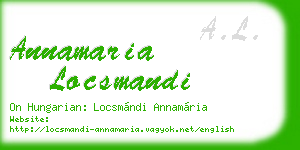annamaria locsmandi business card